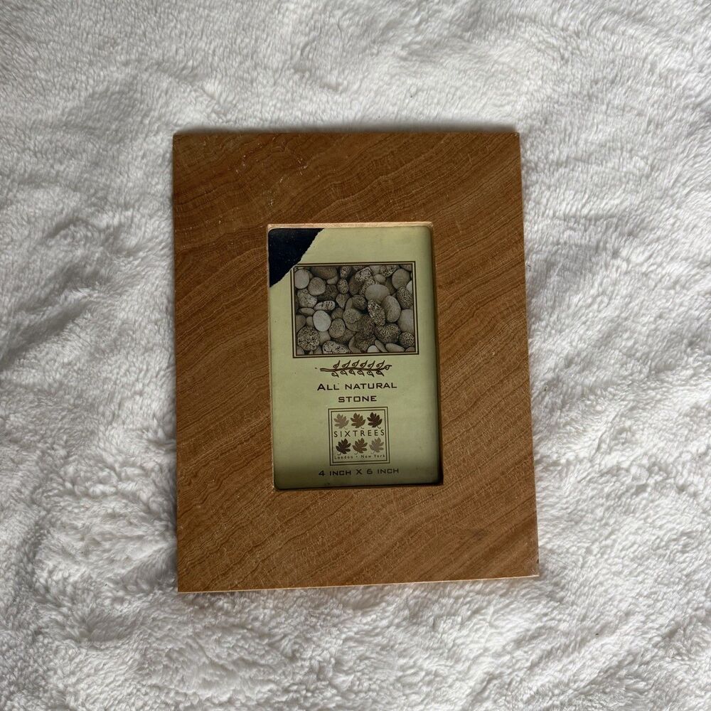 Natural Stone Marble 4x6 Picture Frame Brown
